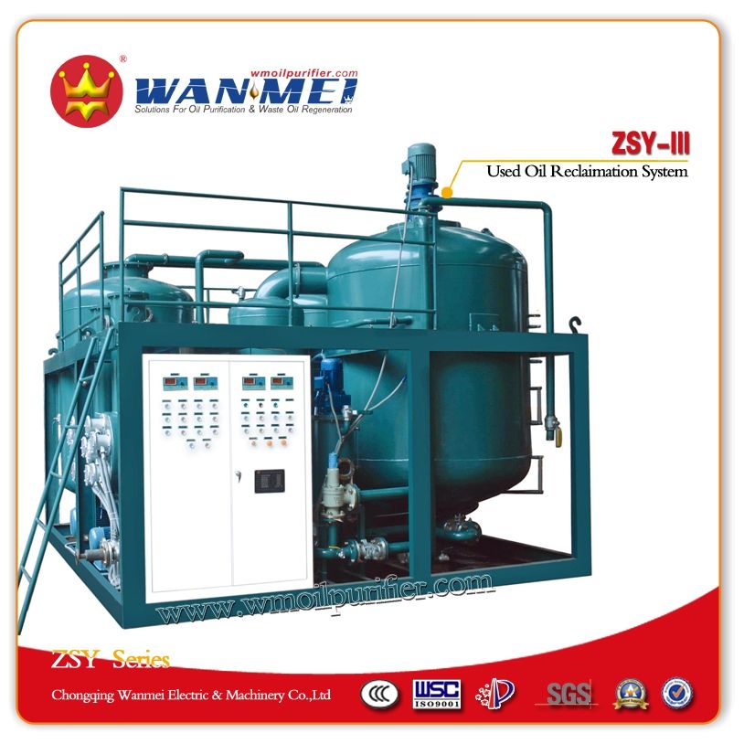 Oil Reclamation System for Waste Engine Oil, Used Oil Hydralic Oil, Waste Motor Oil - Model ZSY-III