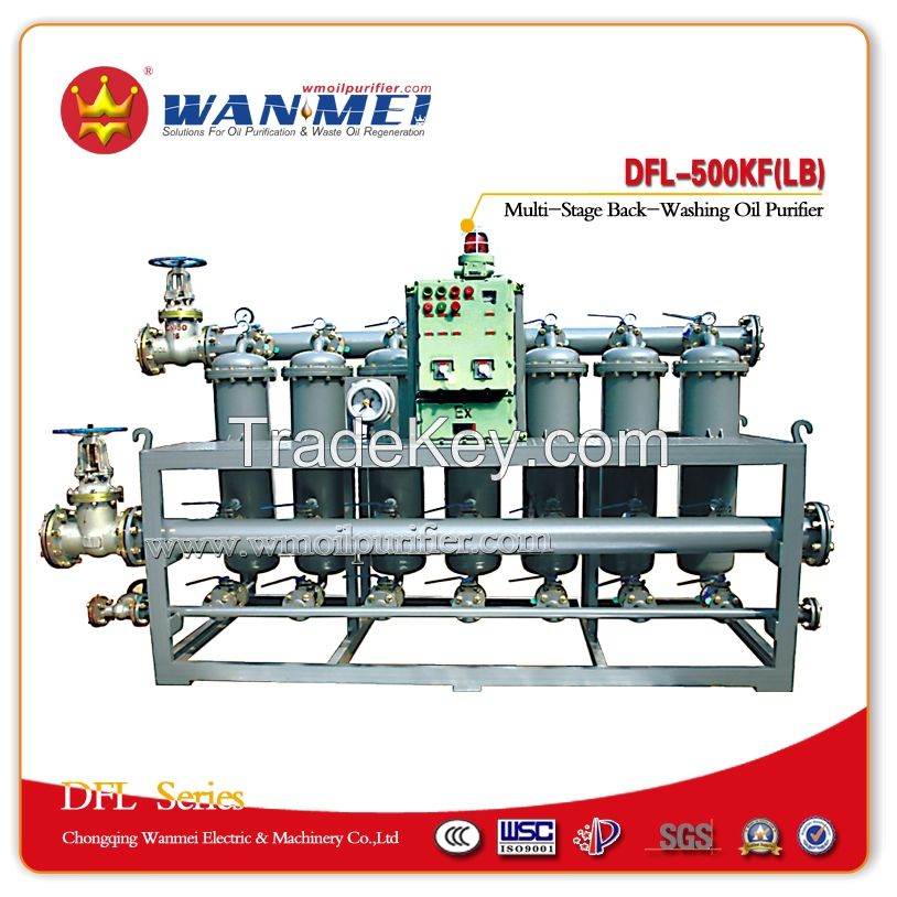 Multi-stages High Precision Oil Filtration System By Adopting Endurable Agglomeration Filter Elements - Model DFL-500KF- LB