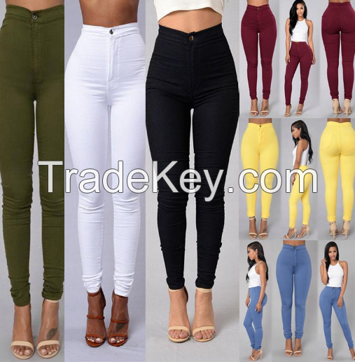 best selling 2017 new sexy colorful jeans
