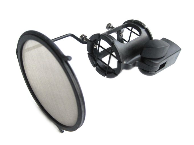 Mini Shock Mount + Built-in Pop Filter MK-012 SMP-012 Microphone Small Kit Pro @Shock Mount + Small Mini Metal Pop Filter Popschutz Popkiller SMP-012 Pro New