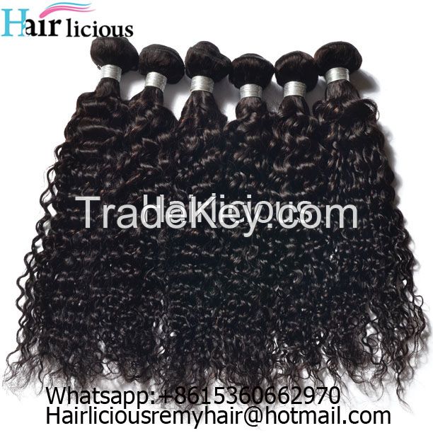 100% Unprocessed brazilian virgin hair deep curly wave, superior quality natural color
