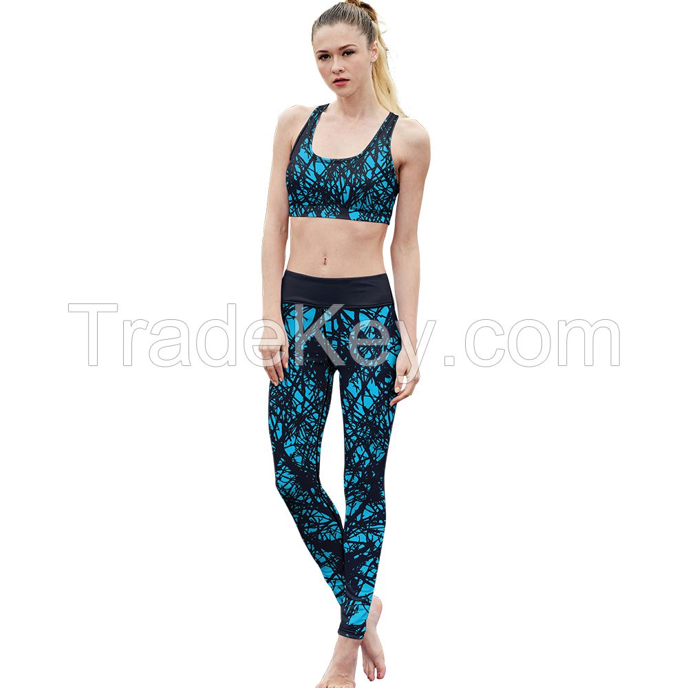 Wholesale new design sportswear polyester and spandex women sublimation leggings