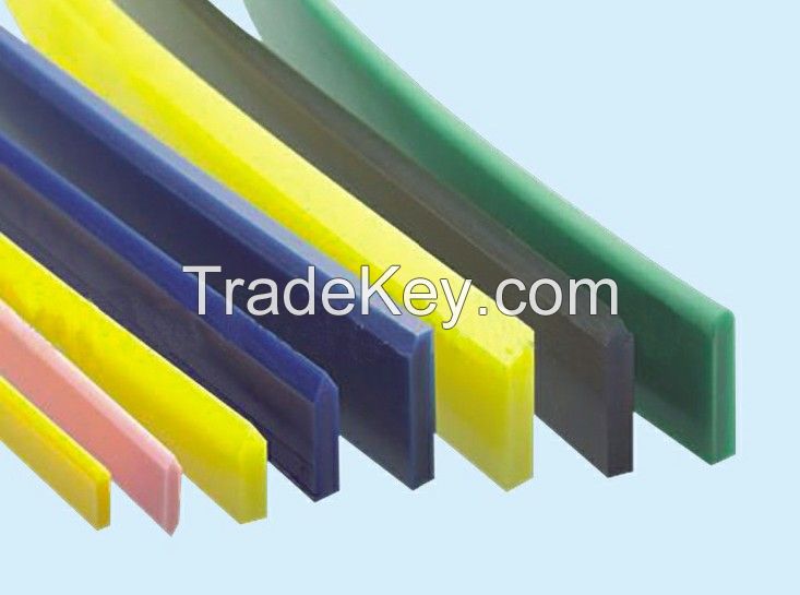 Screen printing squeegee rubber