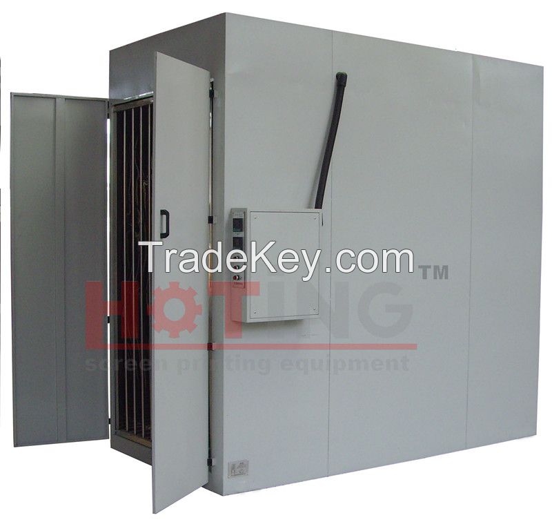 Vertical screen printing drying cabinet