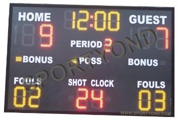 2014 New LED digital electronics basketball scoreboard supplier in china