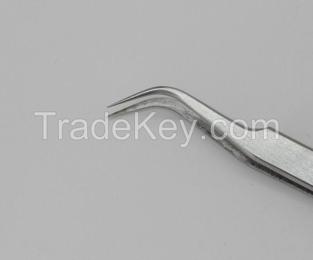 Eyelash Tweezers VETUS Silvery Anti-static Curve and Straight  Wholesale