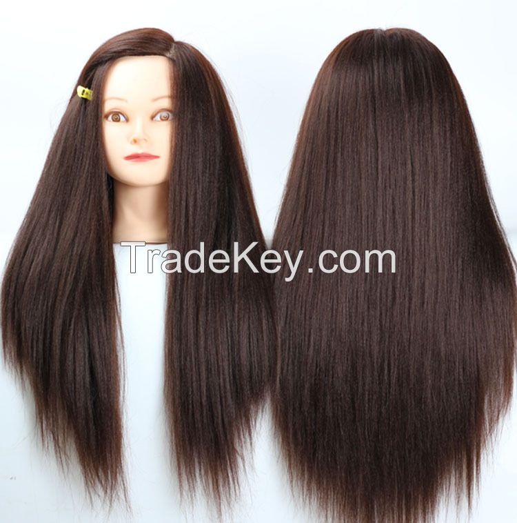 Wholesale Mannequin Head Hairdressing Training Head 100% High Temperature Fiber For Bride Hairdressing  Golden Hair Dummy