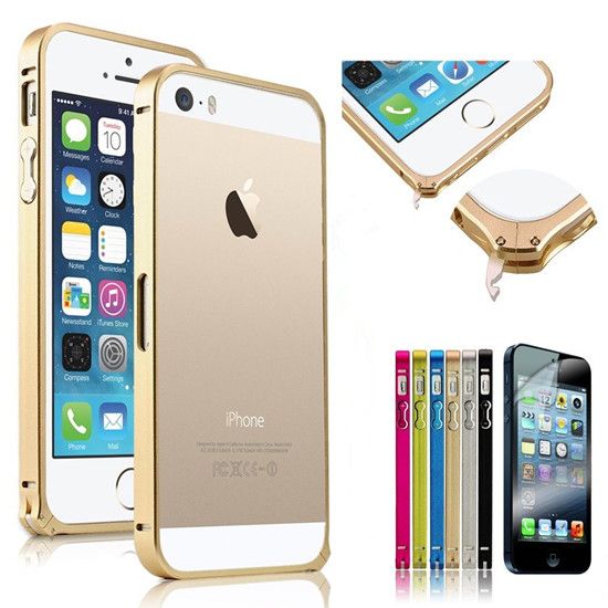 Gold Shockproof Aluminum Metal Bumper Side Frame Cover For iPhone 5/5S