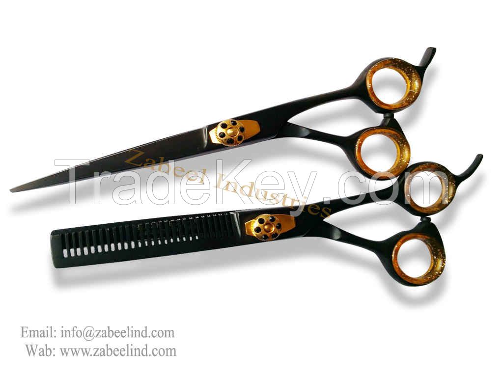 Professional Black Hairdressing Scissors Hair Cutting Set By Zabeel Industries