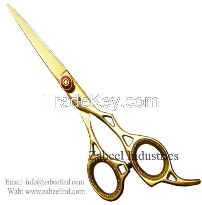 Professional Full Gold Pro Hairdressing Barber Salon Scissor By Zabeel Industries