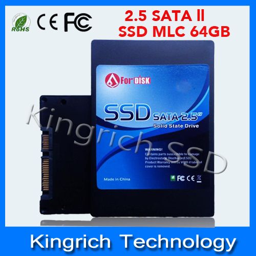 New Fordisk Brand 2.5 Inch SSD 64GB Sata2 4-Channel Solid State Disk MLC SATA ll SSDs flash Hard Drives HDD