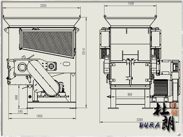 Single shaft shredder for rigid plastic material