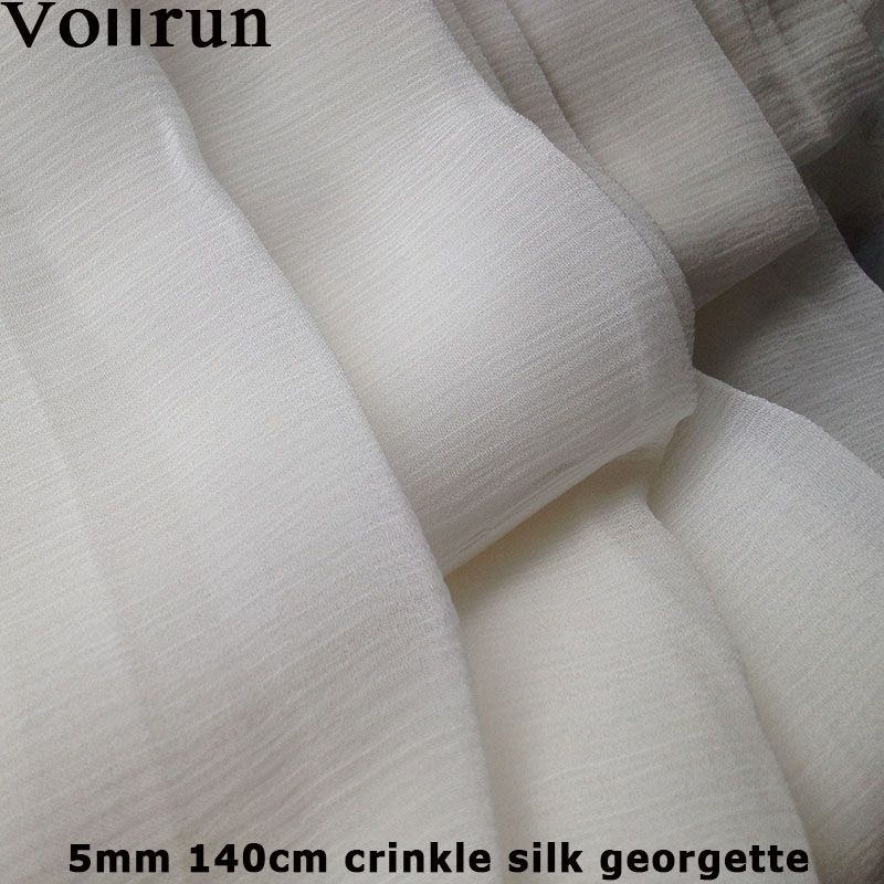 wholesale grey white crinkle silk georgette chiffon