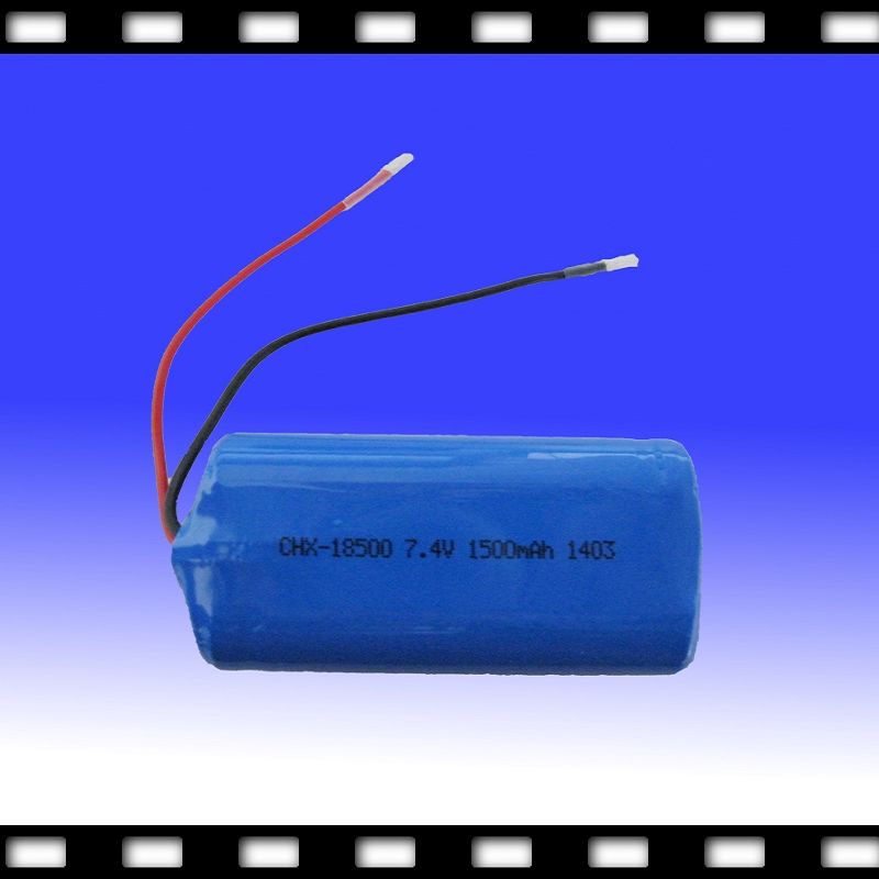 Rechargeable Lithium Ion Battery Pack 7.4V 1500mAh (18500)