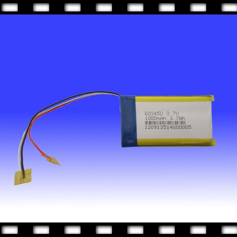 Lithium Polymer Rechargeable Battery Pack for Medical Device/Mobilephone 3.7V 1050mAh (603450)