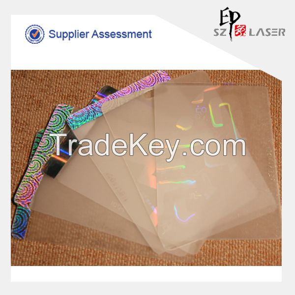 Holographic Laminating Pouch Overlay for Id pvc card