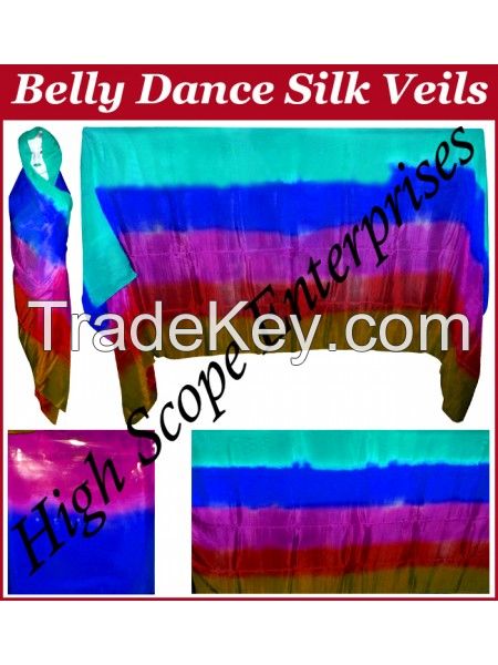 Belly Dance Pure Silk Veils Rectangle size 45x108 inches 5mm Silk Paj
