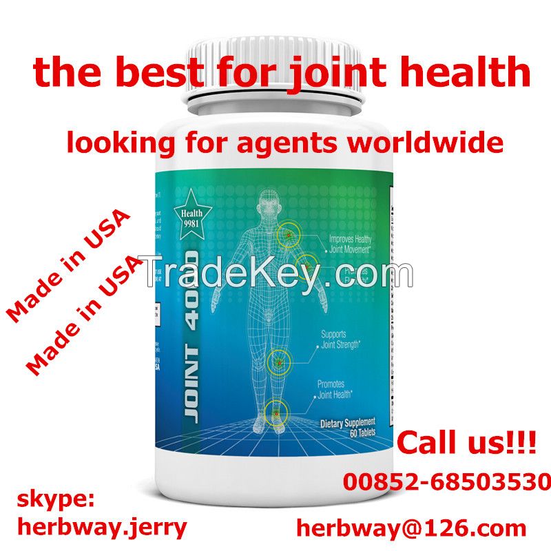 the best nutrition for joint health, joint 4000, 60tabs made in USA, looking for agent worldwide