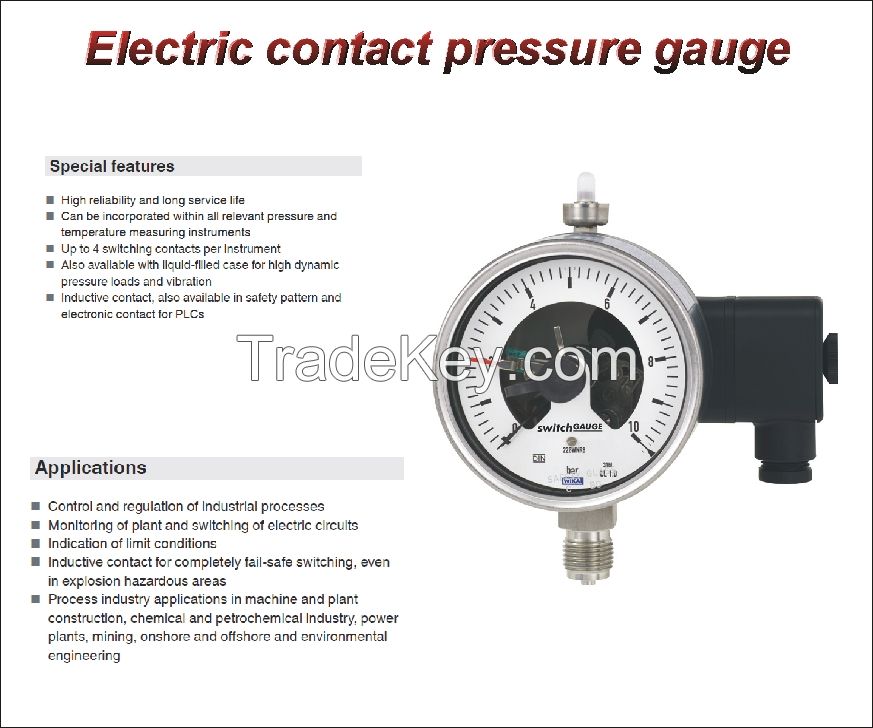 Electric Contact Pressure Gauge Stainless steel