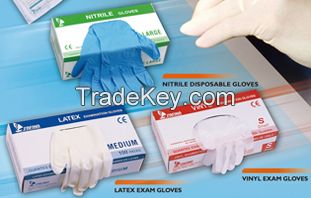 White Hospital  Latex Examination  Gloves