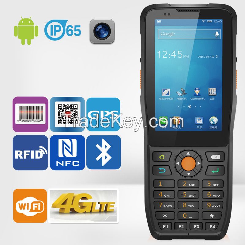 Jepower Android quad-core 4G mobile phone 1D 2D barcode scanner PDA with NFC RFID
