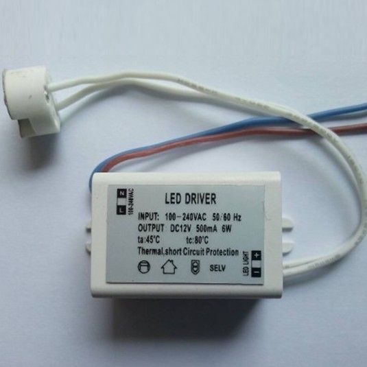 Sales DIY Mini LED Power Supply AC/DC Adapters 6W 500mA Driver 100-240V To 12V / Socket for LED MR11/MR16 3W 4W 5W