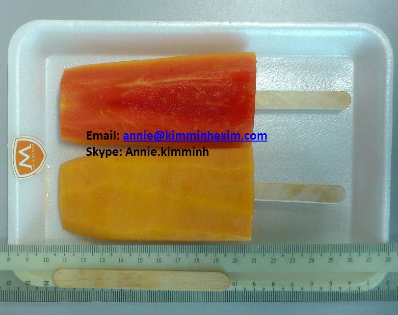 Frozen Papaya on the stick