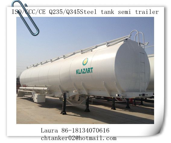 2014 3 axle Steel Fuel Oil Tanker semi- trailer form China