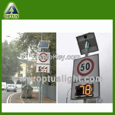 Solar LED radar speed limited sign