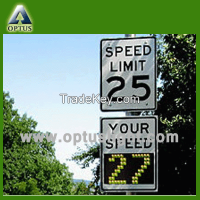 Solar LED radar speed limited sign