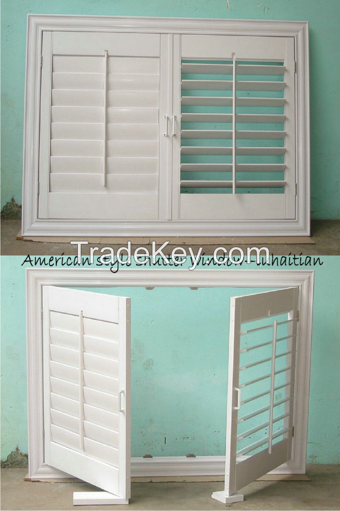 American style pvc louver shutter window