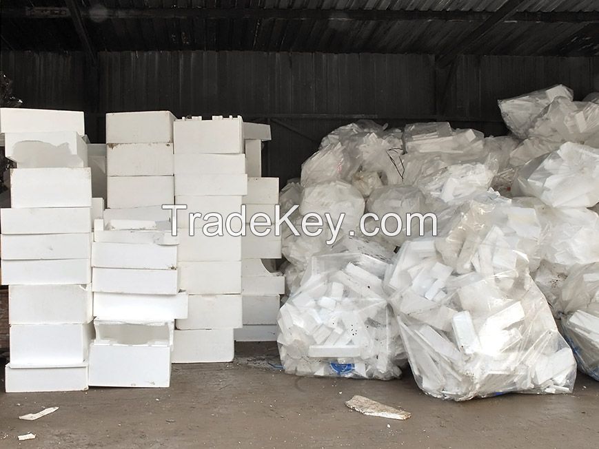 Styrofoam scrap/ Styrofoam in loose form/ Styrofoam scrap pressed in bales