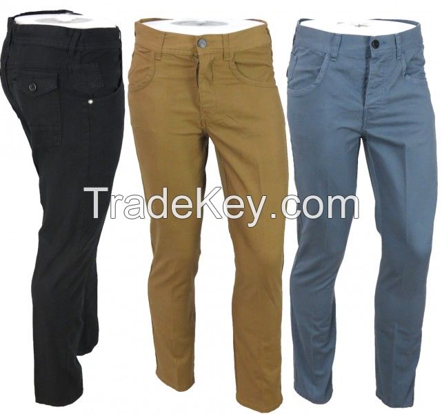 Brand New High Quality Mens Cotton Chino Trousers - UK SELLER