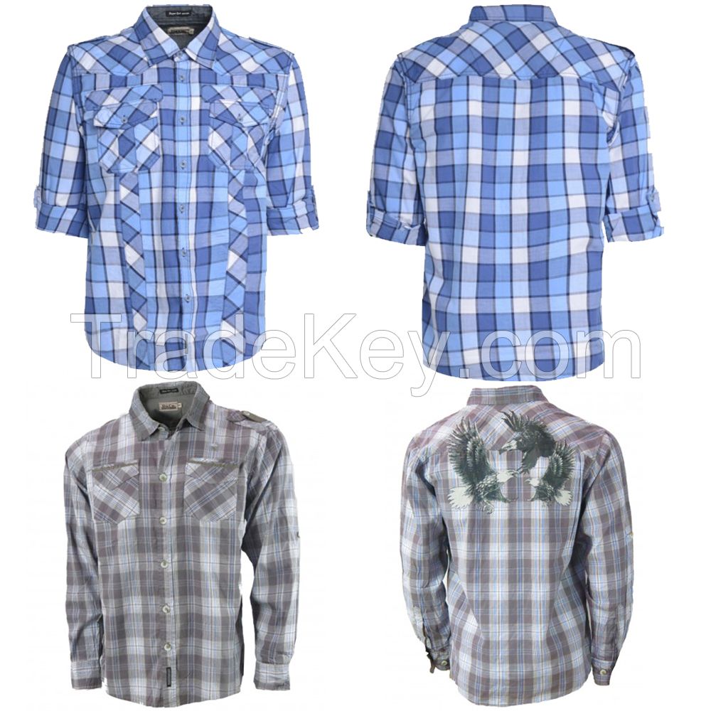 Brand New High Quality Mens Cotton Check Shirts - UK SELLER