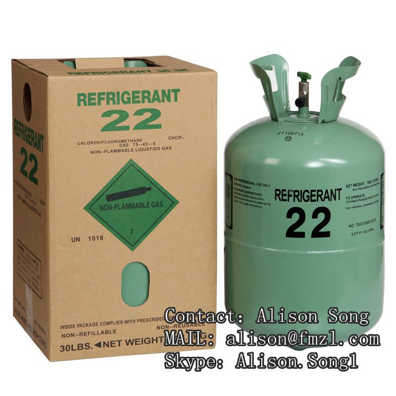 Refrigerant Gas, R22 13.6KG cylinder packing