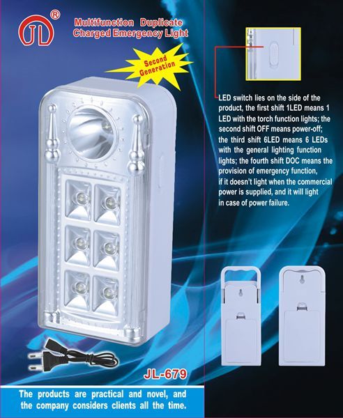 Led rechargeable emergency lamp