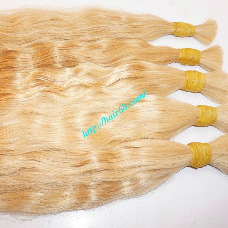 Ponytail Straight, wave Blonde remy human hair Full size