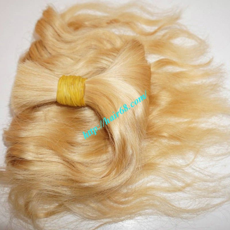 Bulk Straight, wave Blonde human hair 100g/pcs