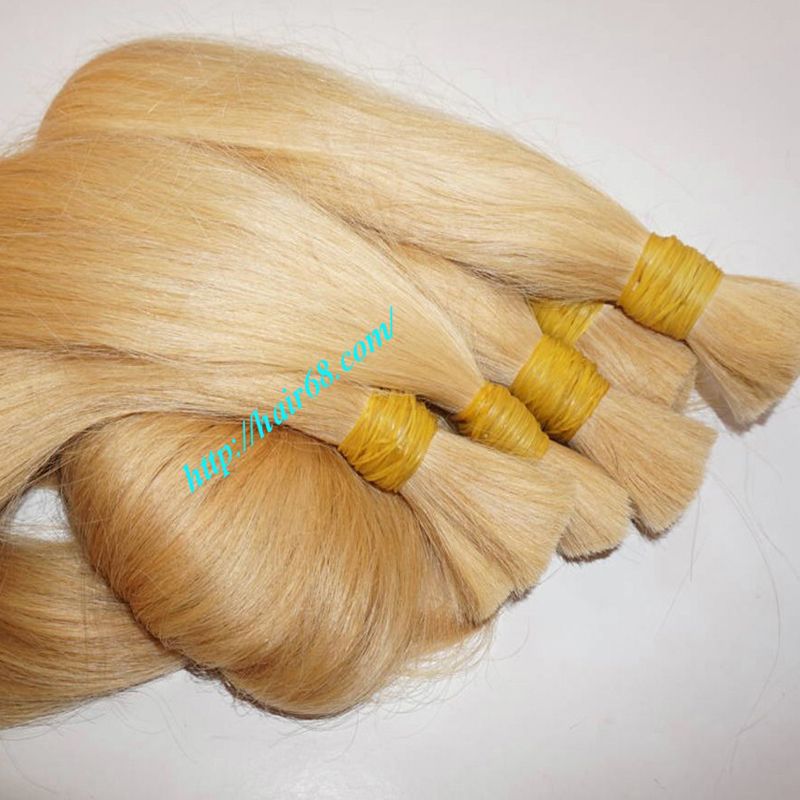 Bulk Straight, wave Blonde remy virgin hair 100g/pcs