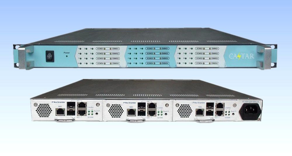 IP multiplexing scrambling QAM module