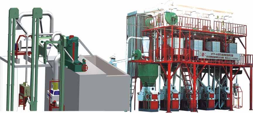 100 tons per day flour milling machinery