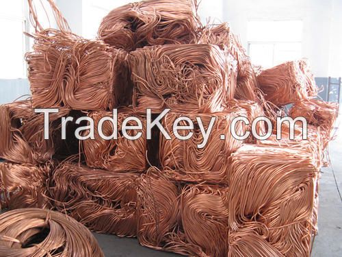 Copper Cathode and scrap copper wire 99.95% for sale