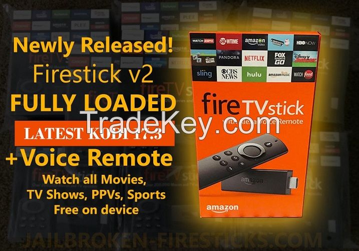 FIRE TV NEW AMAZON FIRE TV Stick Fully Loaded with Kodi w Alexa Voice Remote Streaming Media Player