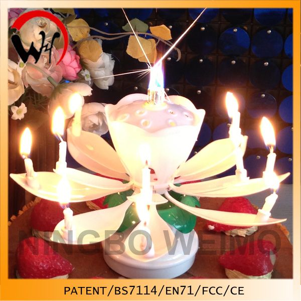 music party birthday candle