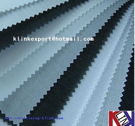 Polyester woven fusible LDPE coated cap and waistband interlining