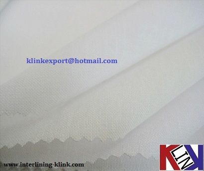 Resin finish polyester woven fusible interlining LDPE coat for cap waistband