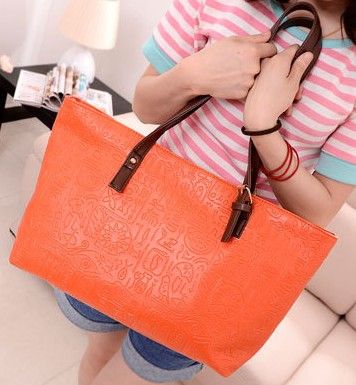 orange leather satchel bag with many colors for choosing