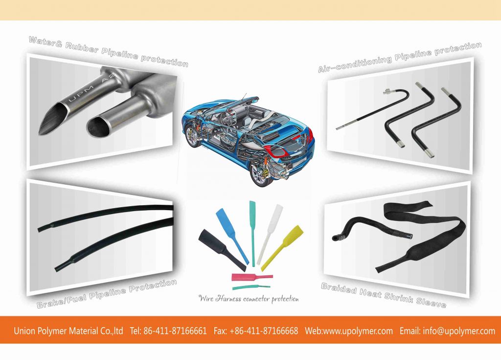automotive wire harness air-conditioning pipe insulation protection anti-abrasion heat shrink tubing