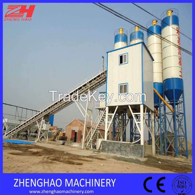 HZS stationary concrete batching plant