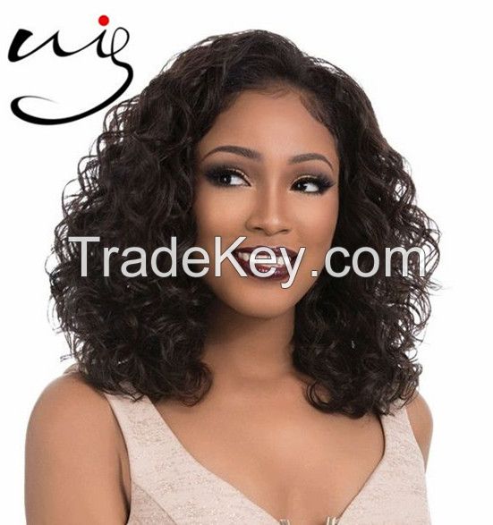 free shipping top quality 100% virgin human hair full lace wig with baby hair natural black for women
